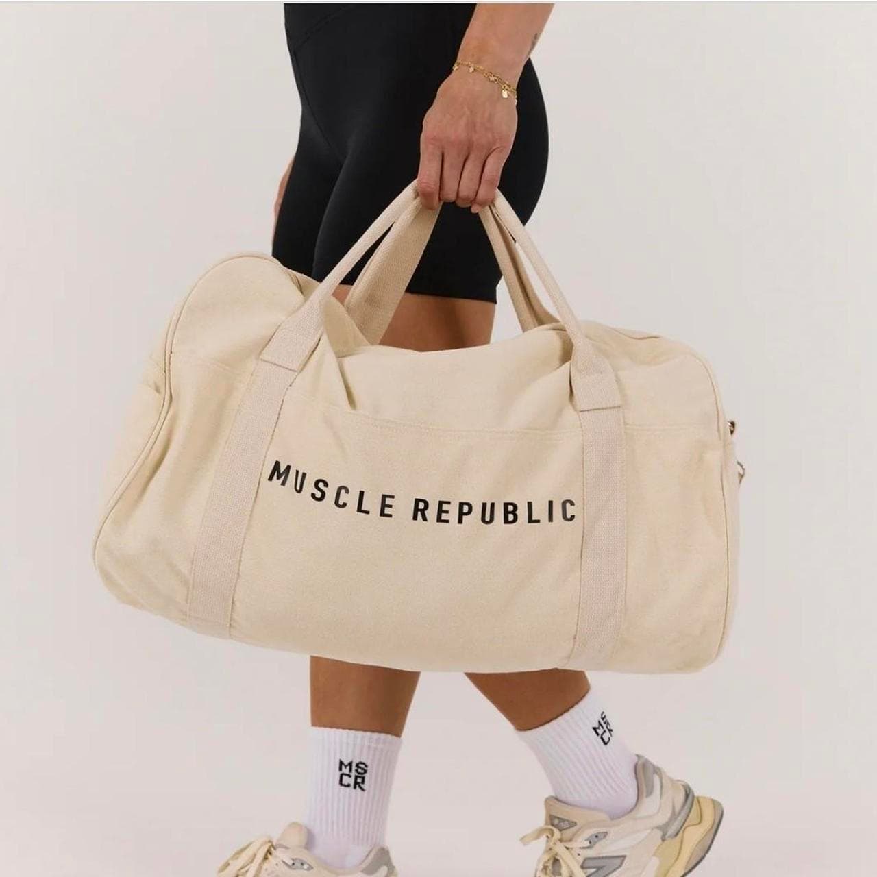 Muscle Republic Cream Canvas Duffle Bag โ photo 3 of 3