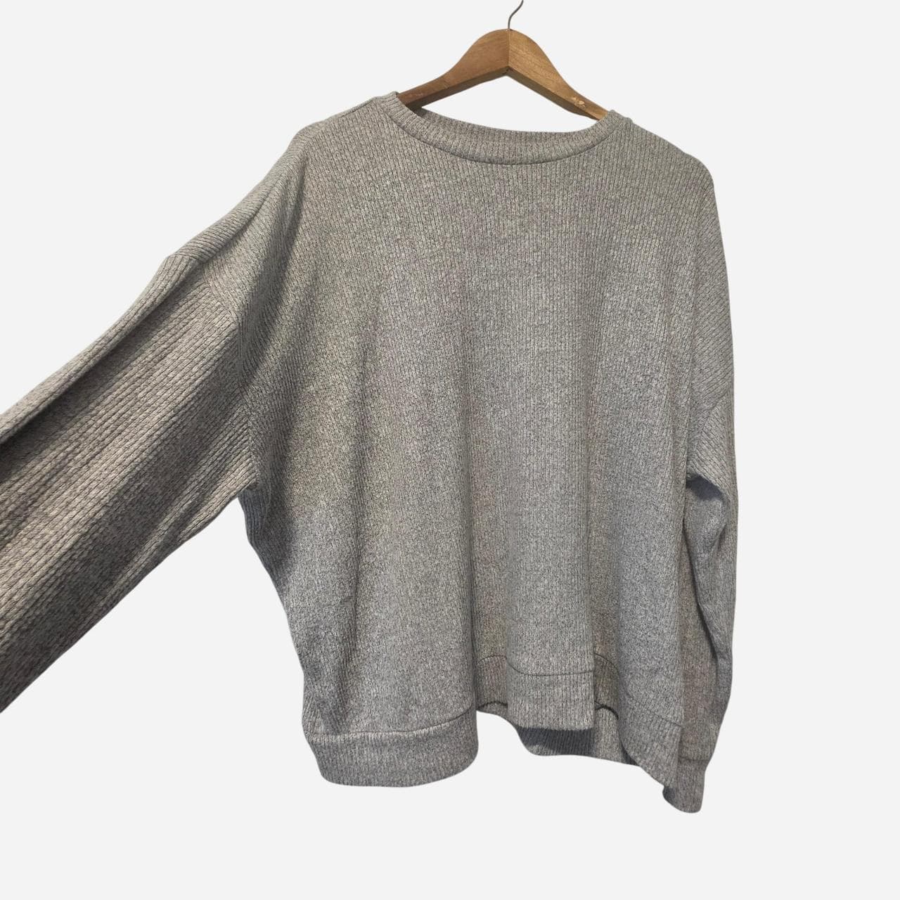 Target Grey Ribbed Knit Sweatshirt โ photo 1 of 4
