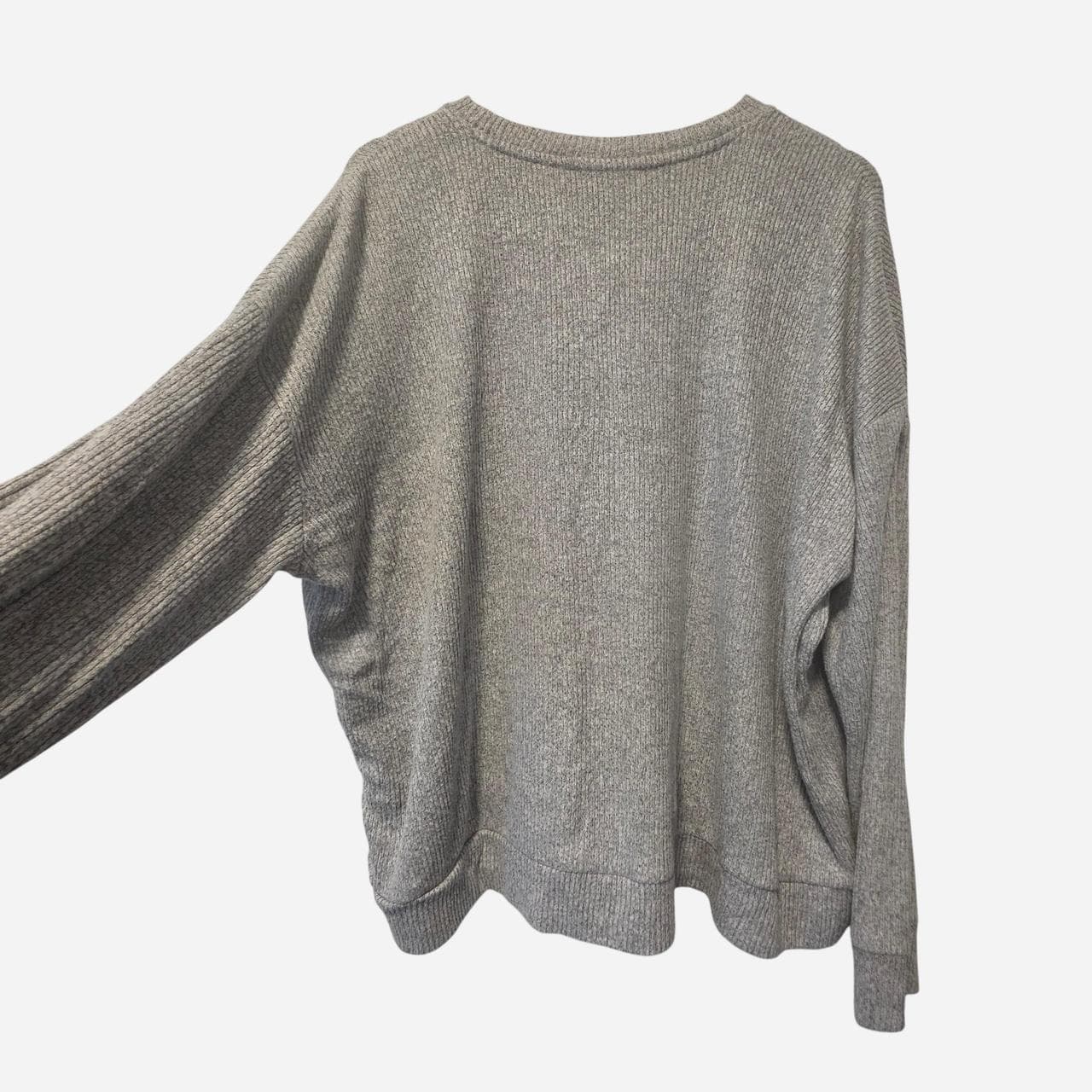 Target Grey Ribbed Knit Sweatshirt โ photo 4 of 4