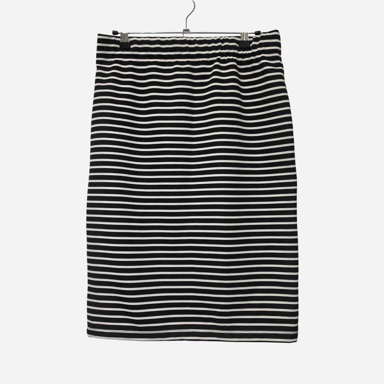 Miss Shop Black And White Striped Midi Skirt โ photo 1 of 5