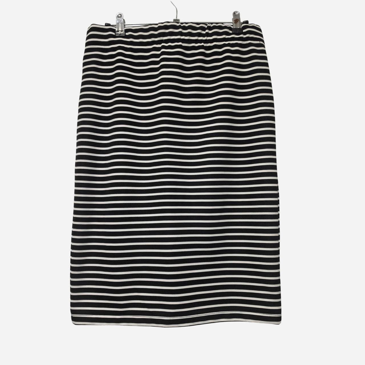 Miss Shop Black And White Striped Midi Skirt โ photo 4 of 5