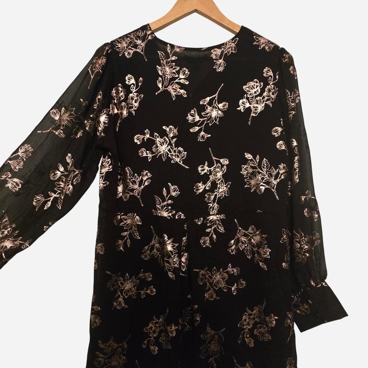 le urban mesh tunic black rose gold floral foil print β photo 4 of 8