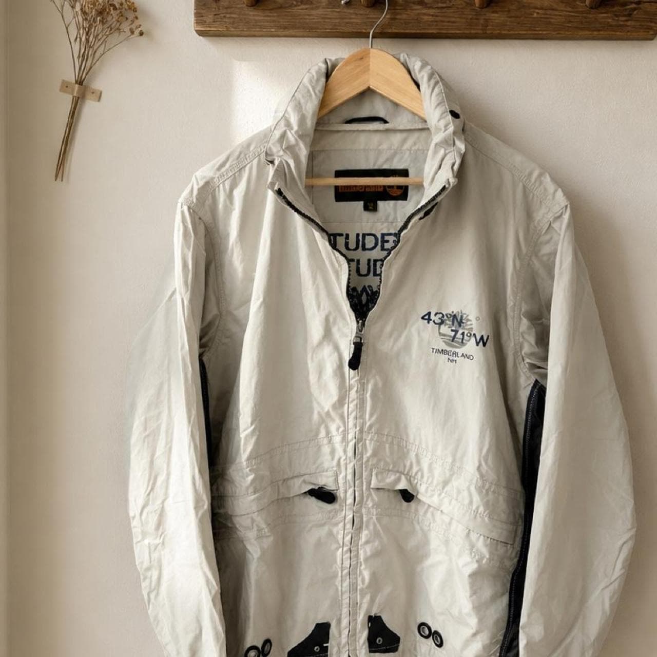 Timberland Lightweight Zip Up Jacket Cream — photo 2 of 6