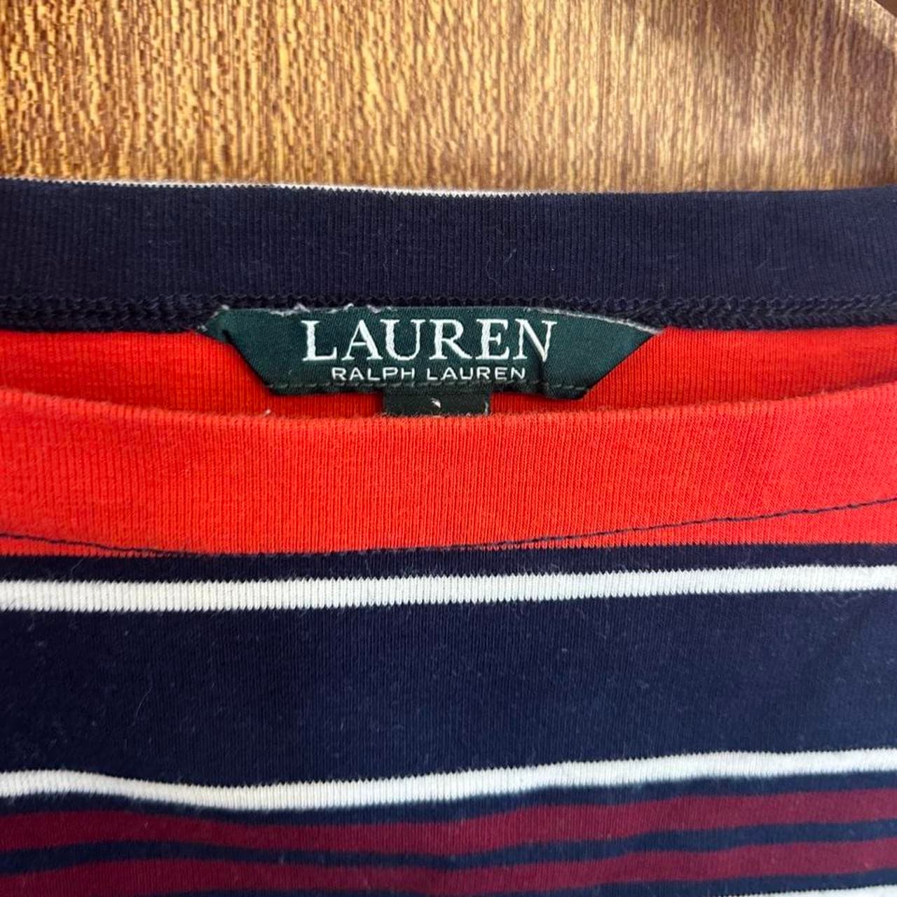 Lauren Ralph Lauren Striped Bell Sleeve Blouse — photo 3 of 5