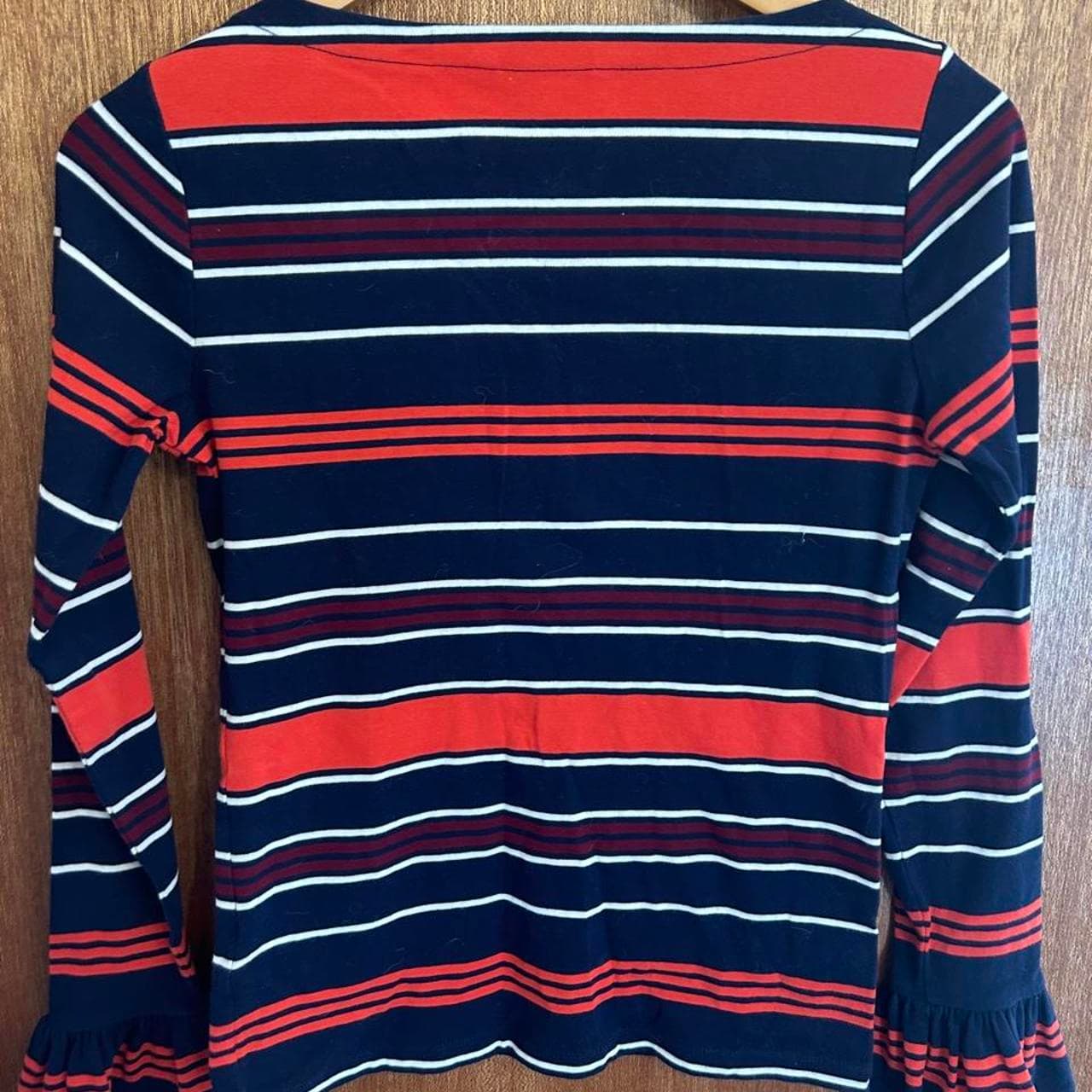 Lauren Ralph Lauren Striped Bell Sleeve Blouse — photo 4 of 5