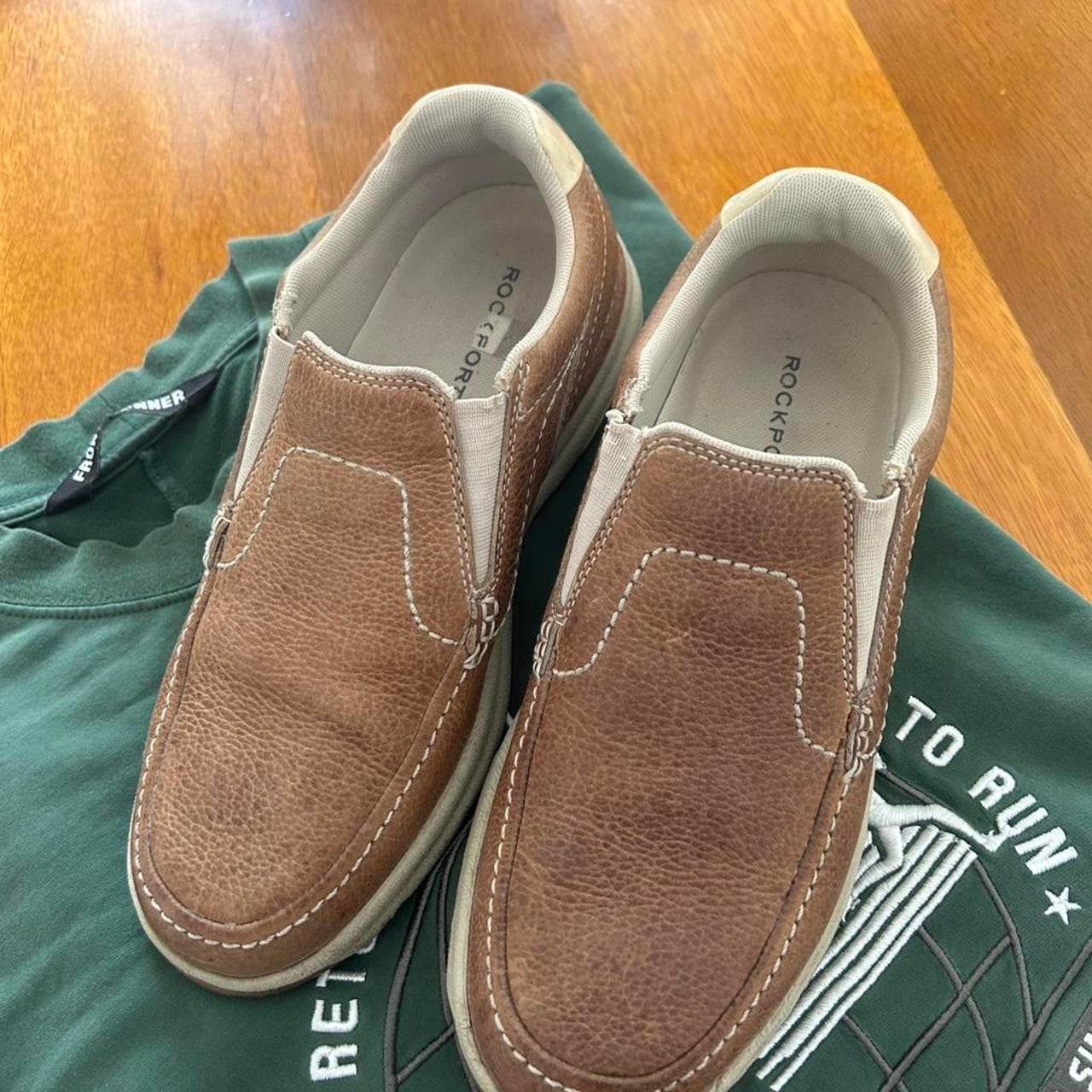 Rockport Brown Leather Slip On Loafers — photo 4 of 6