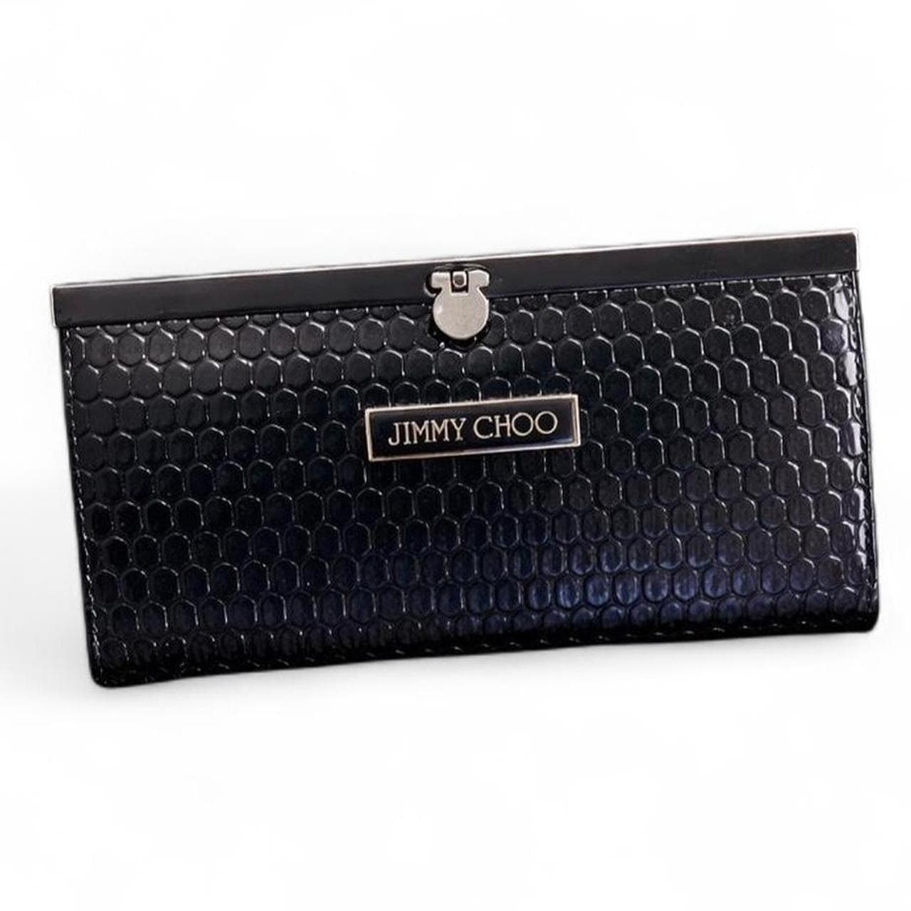 Jimmy Choo Black Textured Clutch Wallet — photo 1 of 5