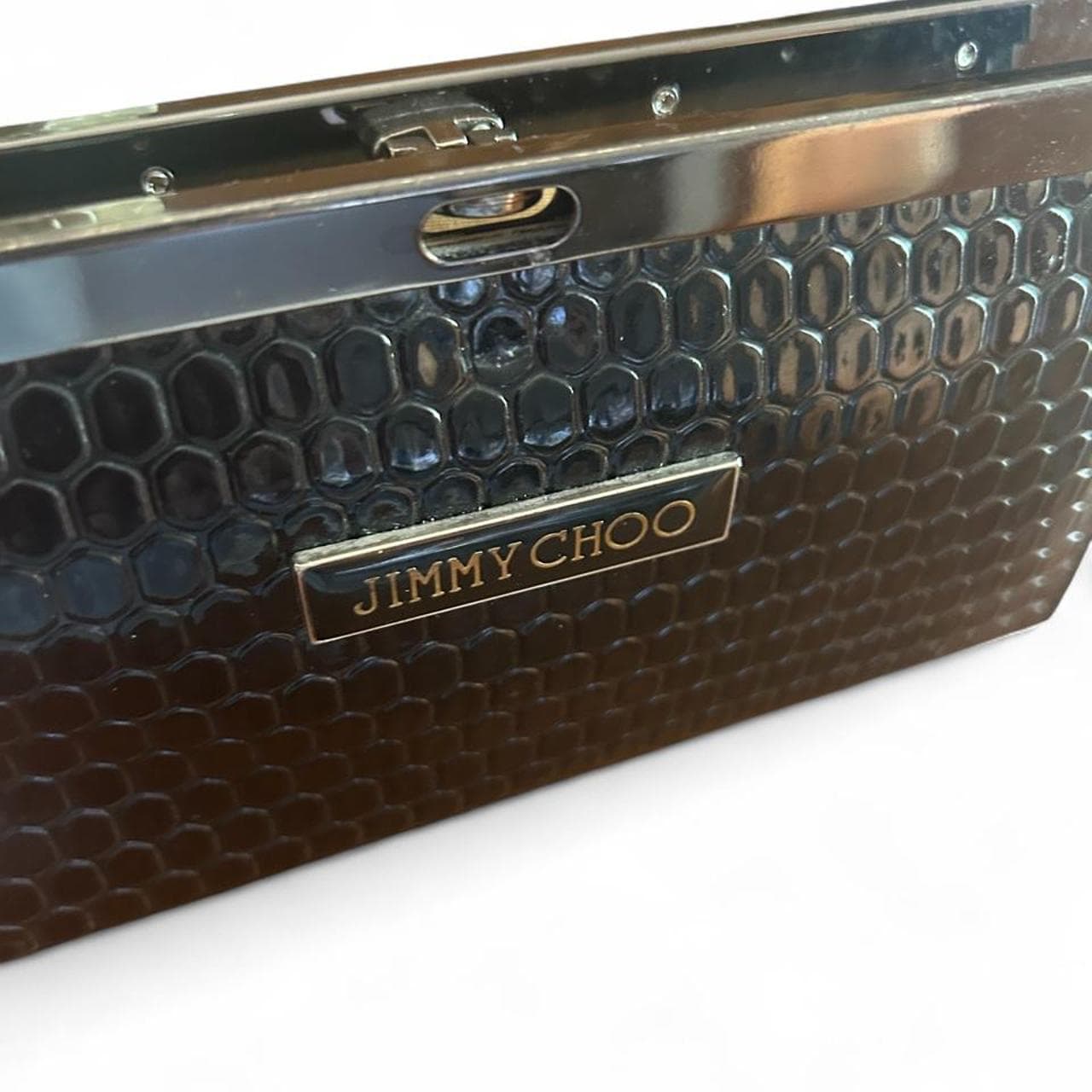 Jimmy Choo Black Textured Clutch Wallet — photo 4 of 5