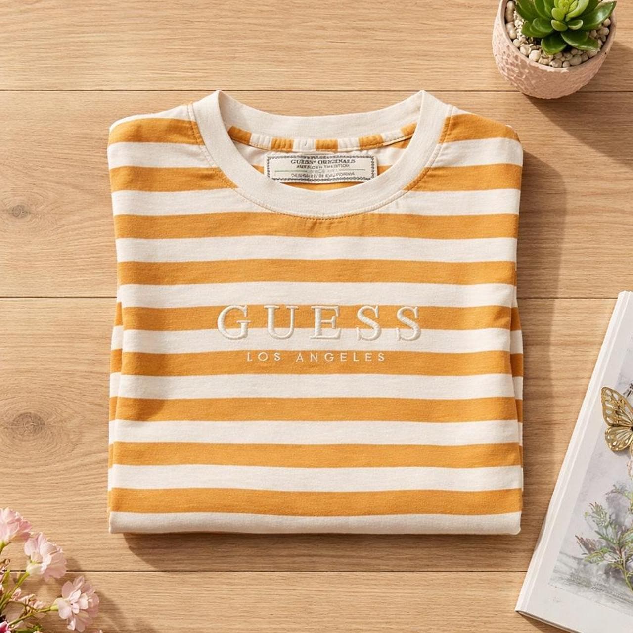 Vintage Guess Los Angeles Striped Long Sleeve T-Shirt — photo 1 of 4