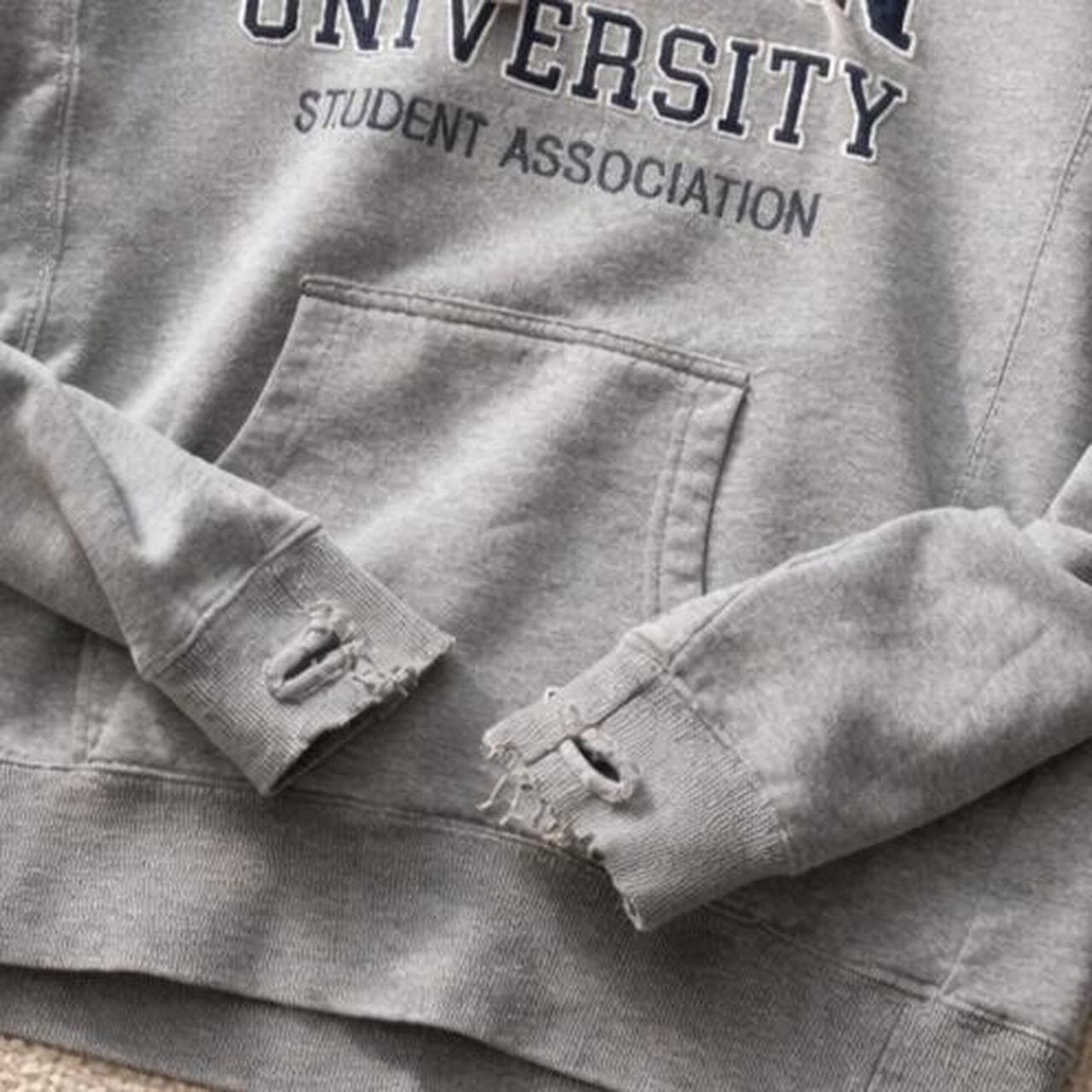 Vintage Style DUSA Deakin University Grey Marle Pullover Hoodie — photo 2 of 4