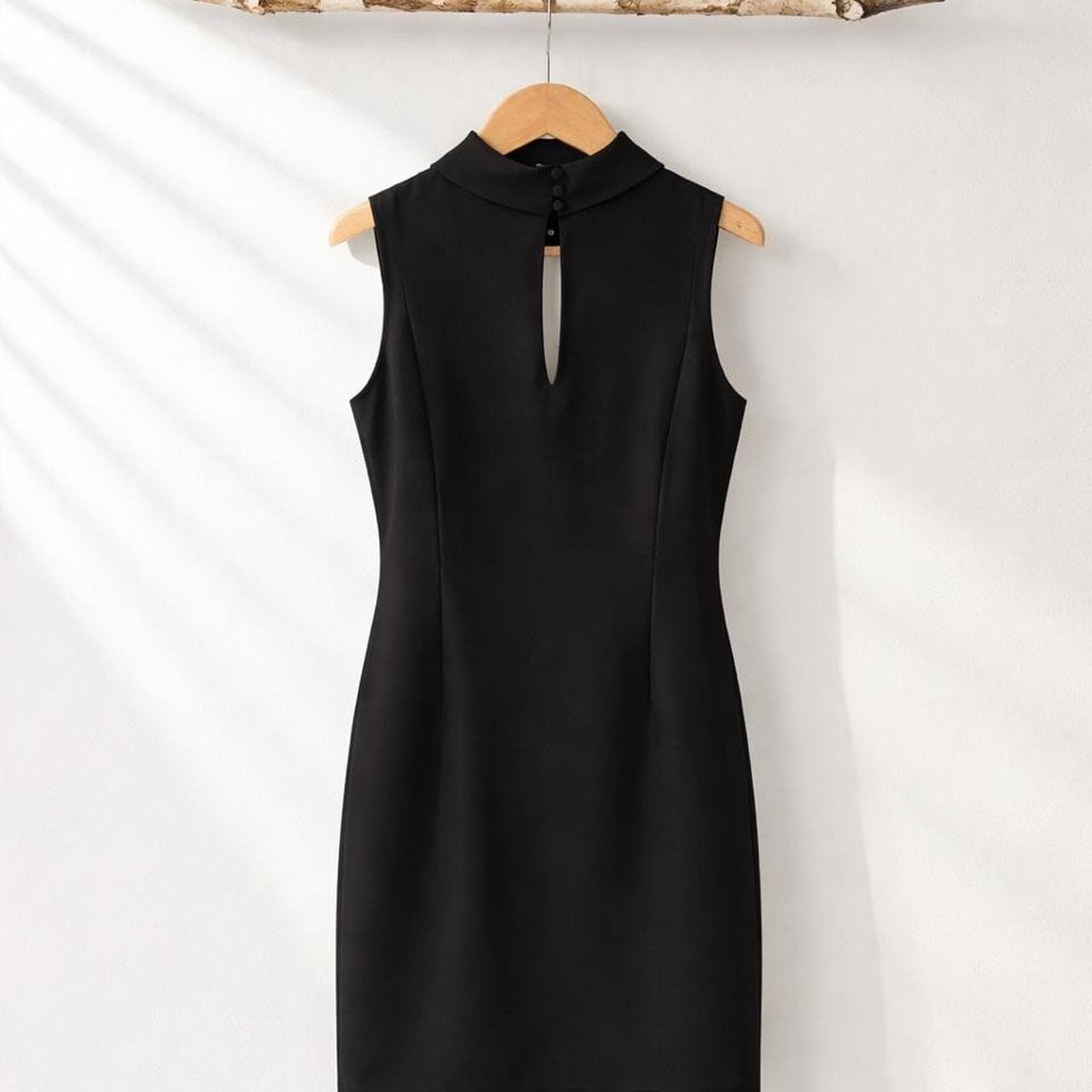 Cynthia Rowley Black Sleeveless High Neck Elegant Dress — photo 2 of 4