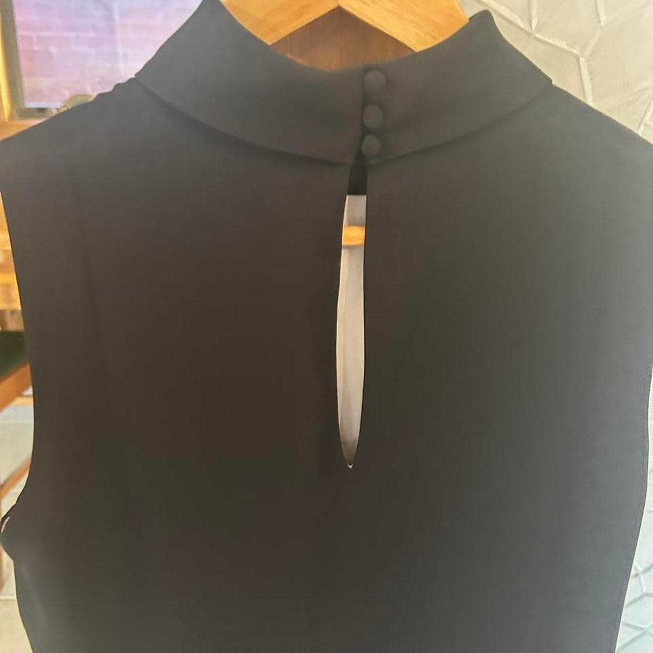Cynthia Rowley Black Sleeveless High Neck Elegant Dress — photo 3 of 4