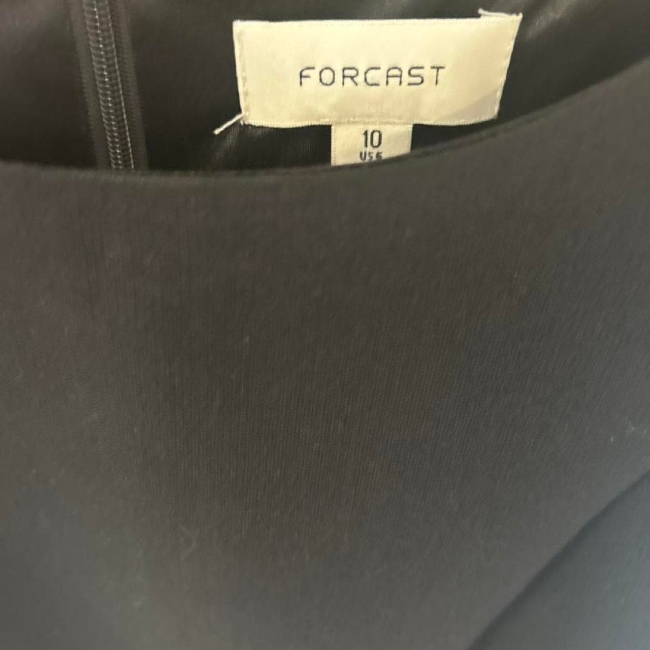 Forcast Black Sleeveless Straight Line Panel Seam Dress — photo 3 of 4
