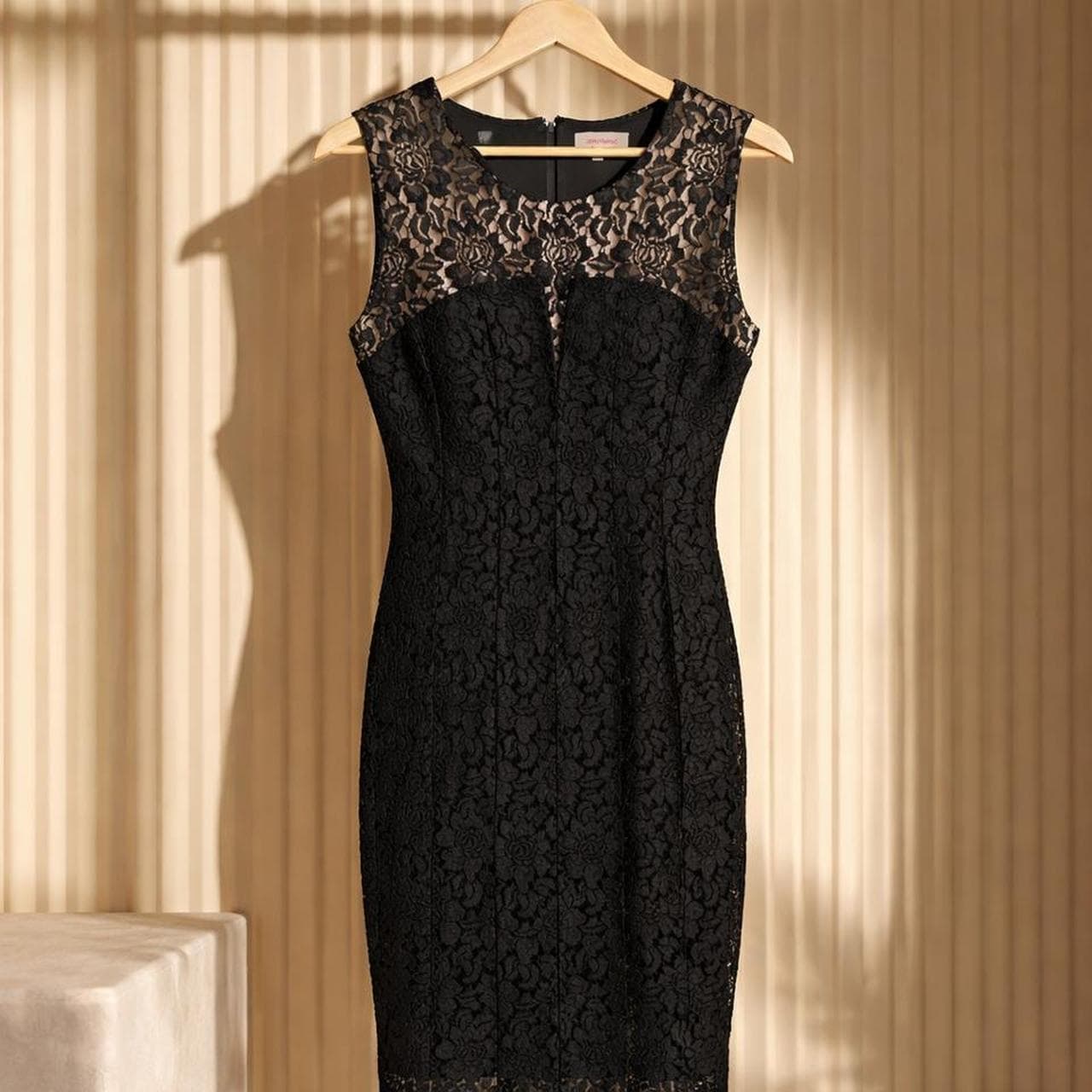 Diana Ferrari Black Lace Cocktail Dress — photo 1 of 4