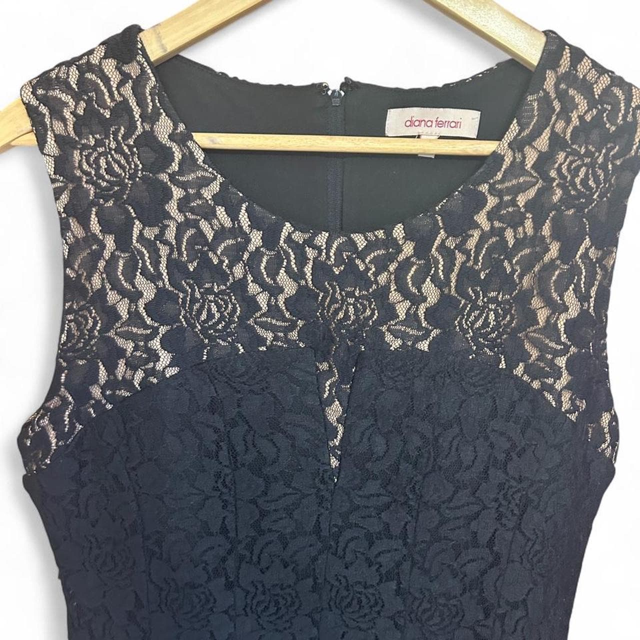 Diana Ferrari Black Lace Cocktail Dress — photo 3 of 4