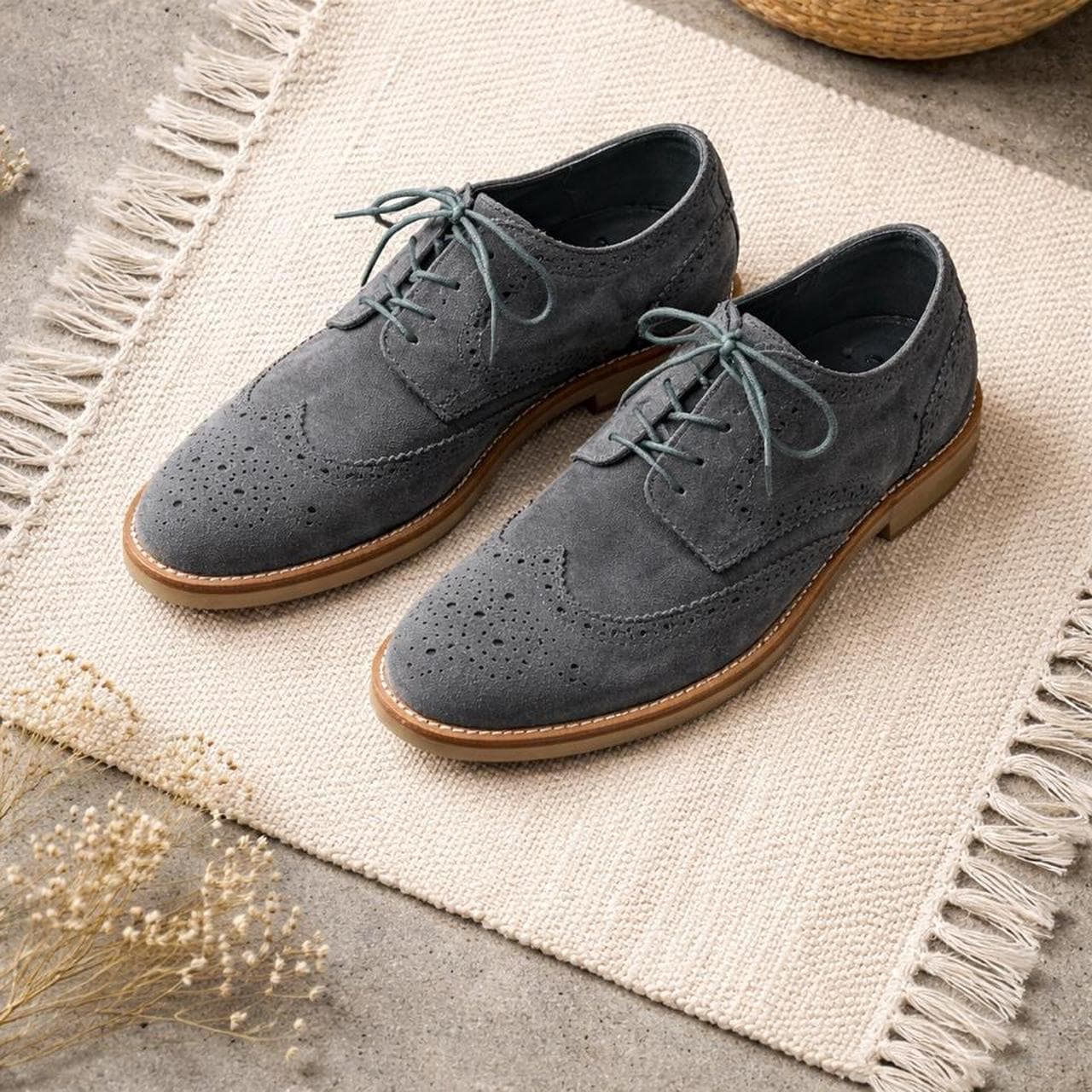 Country Road Briggs Charcoal Grey Suede Lace Up Brogues — photo 1 of 6