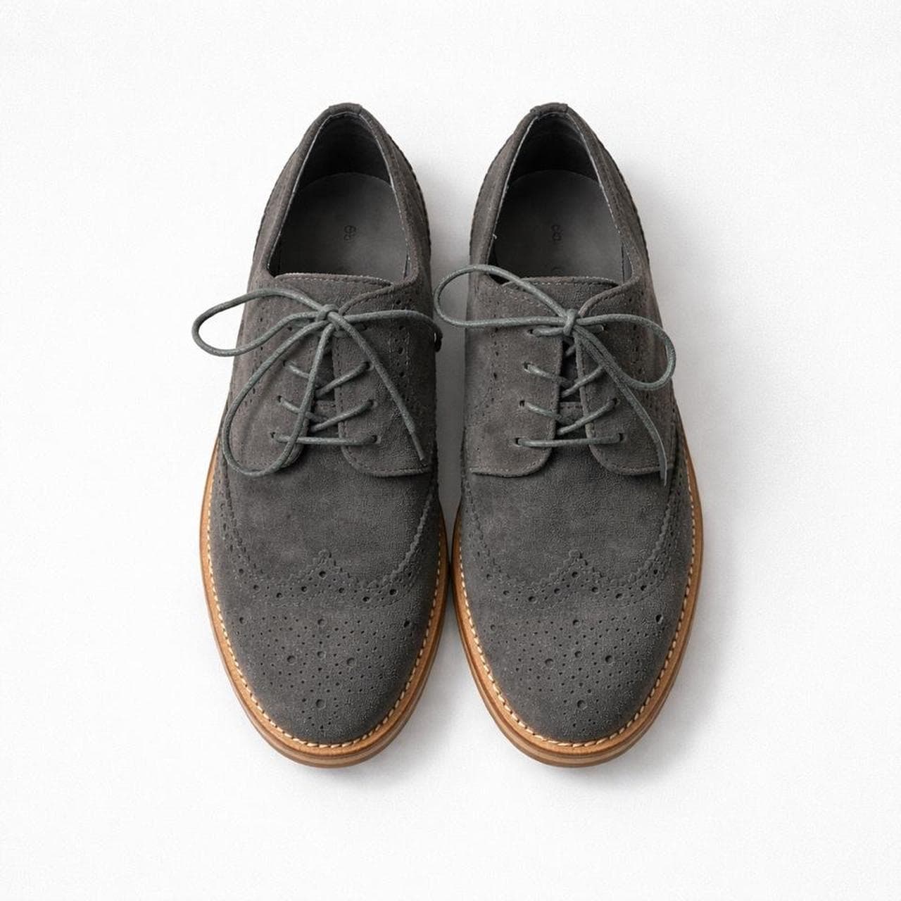 Country Road Briggs Charcoal Grey Suede Lace Up Brogues — photo 3 of 6