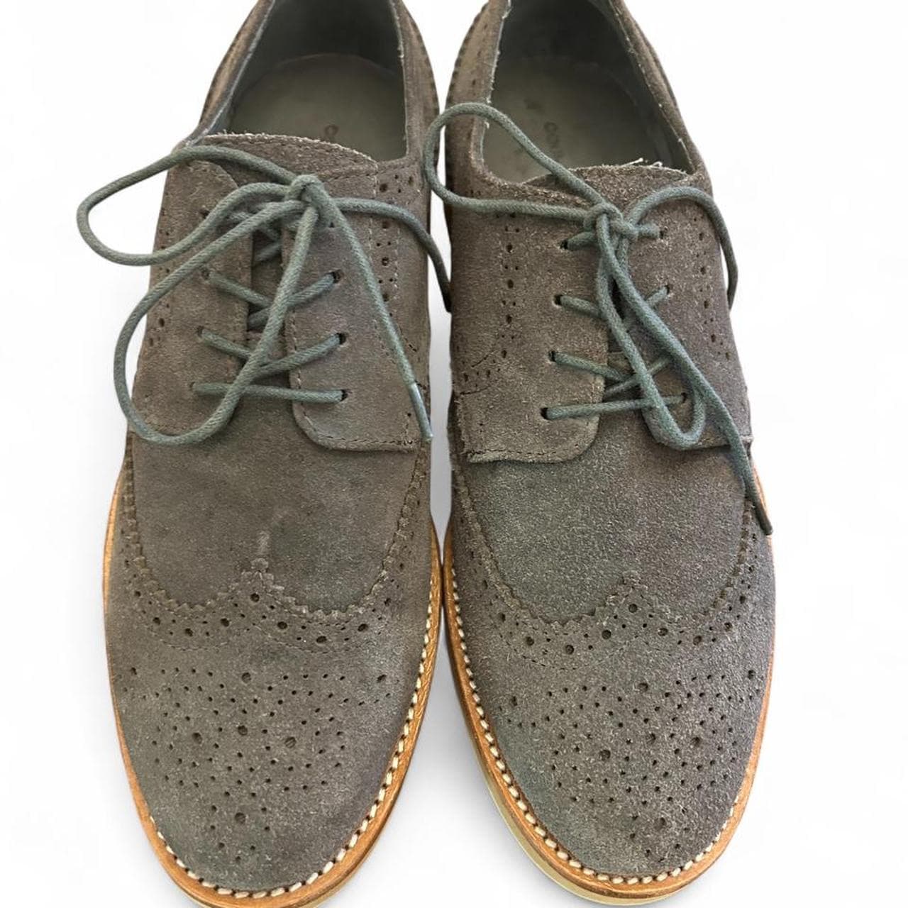 Country Road Briggs Charcoal Grey Suede Lace Up Brogues — photo 4 of 6