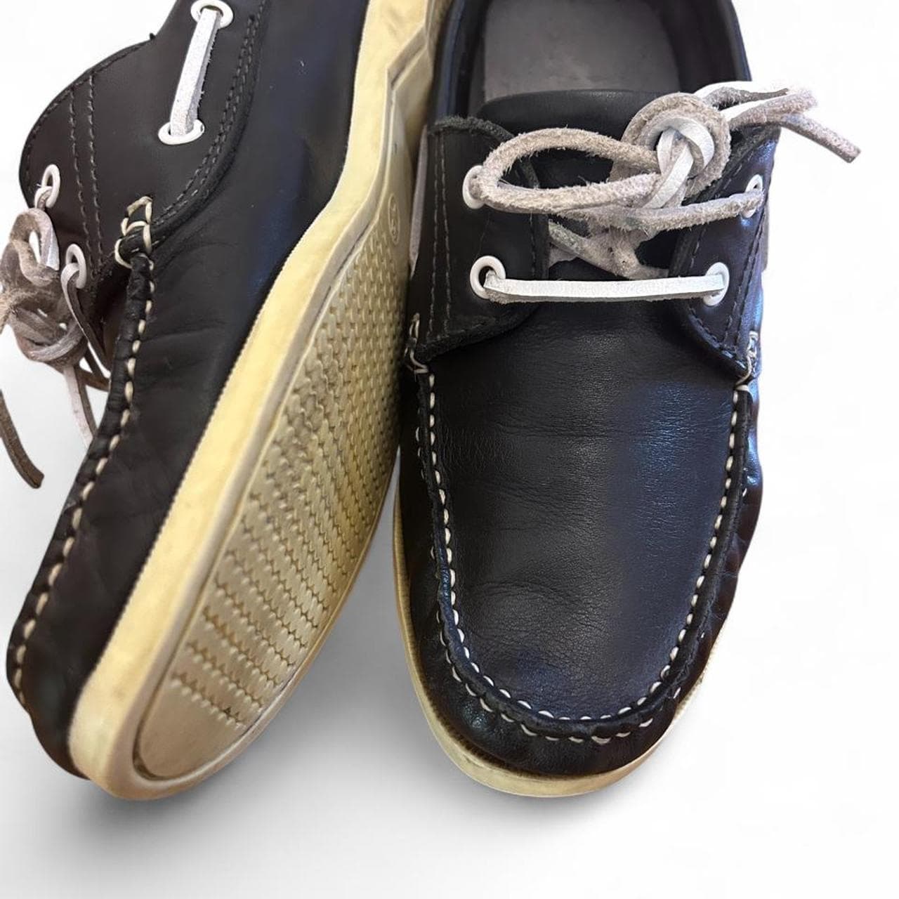 Elastomere Unisex Classic Boat Shoes Black — photo 2 of 4