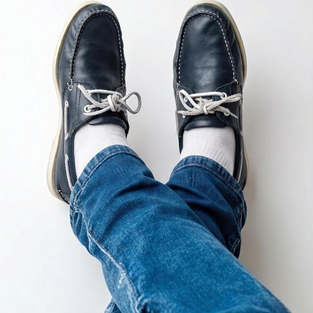 Elastomere Unisex Classic Boat Shoes Black — photo 4 of 4