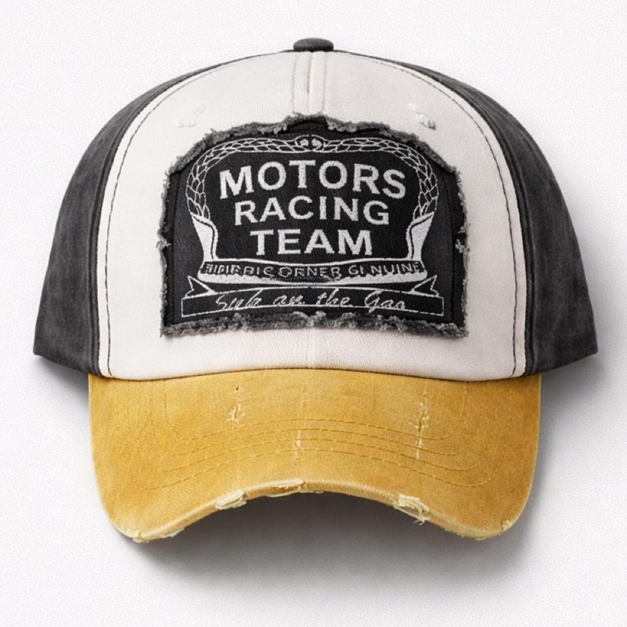Motors Racing Team Distressed Vintage Style Trucker Cap — photo 4 of 5