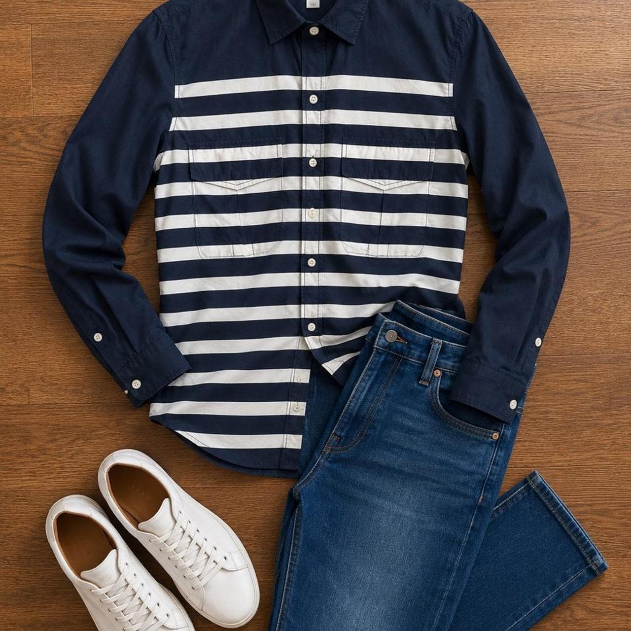 Trenery Men's Long Sleeve Striped Shirt — photo 1 of 5