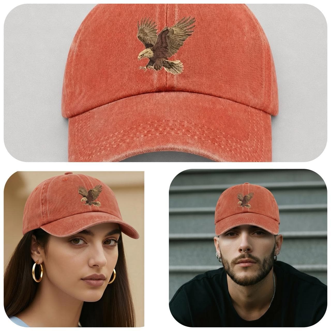 Unisex Vintage-Wash Eagle Graphic Baseball Cap — photo 2 of 5