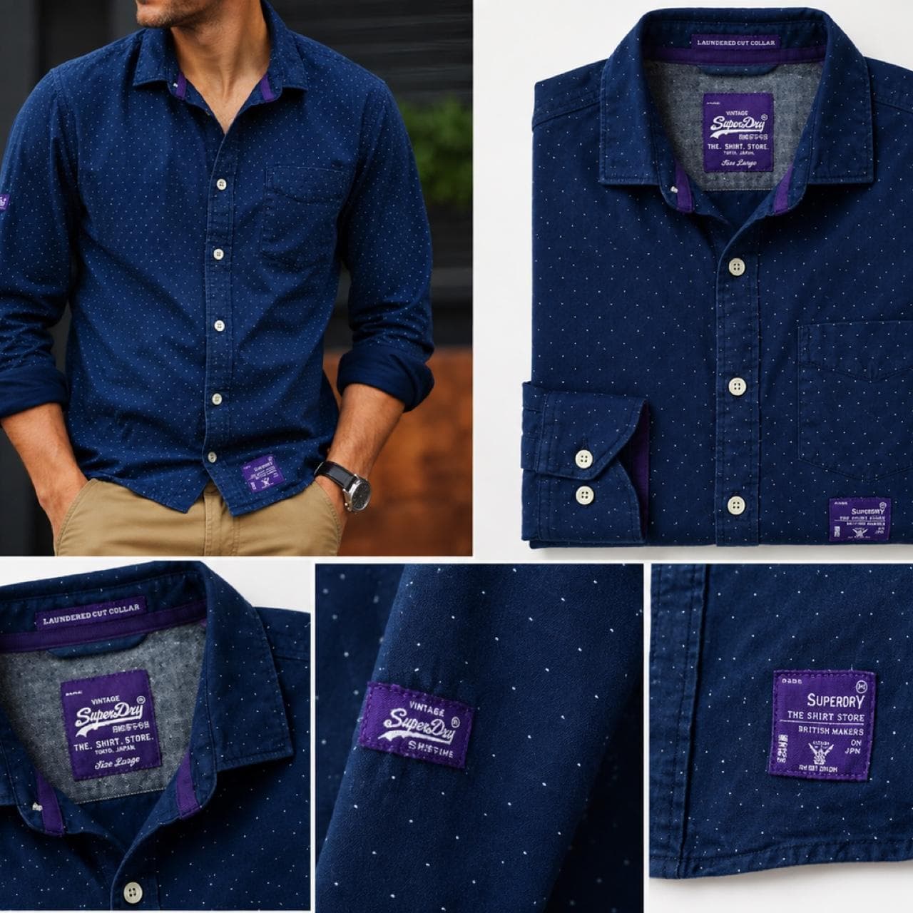 Superdry Vintage Shirt Store Long Sleeve Button Up Shirt — photo 1 of 4