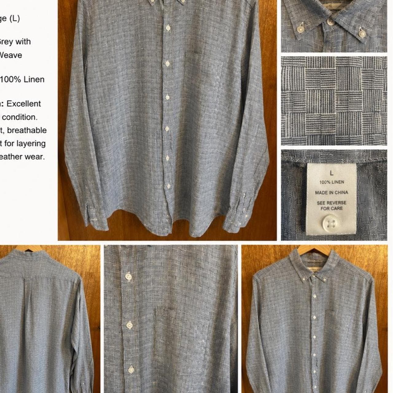 Trenery Men's Long Sleeve Linen Shirt — photo 2 of 4