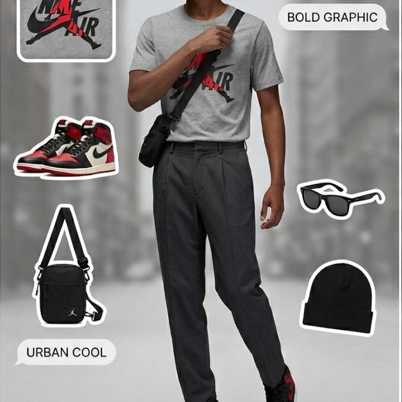 Jordan Air Graphic Short Sleeve T-Shirt Grey — photo 3 of 5