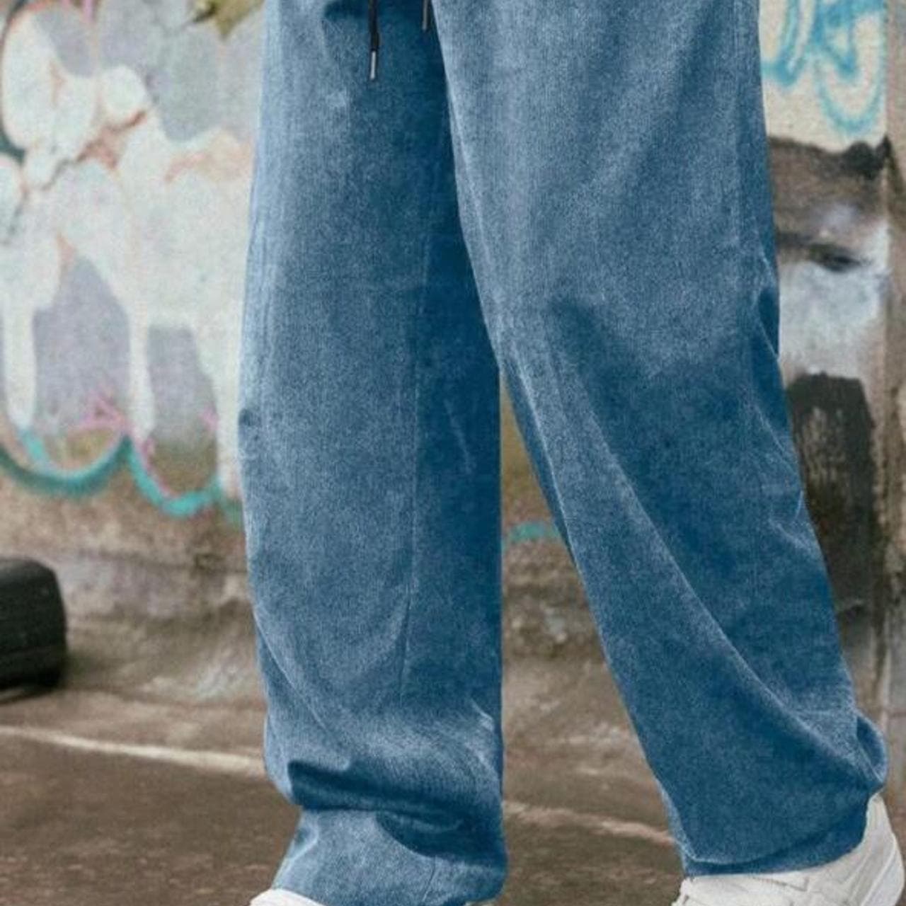 Men's Baggy Corduroy Pants Blue — photo 1 of 3