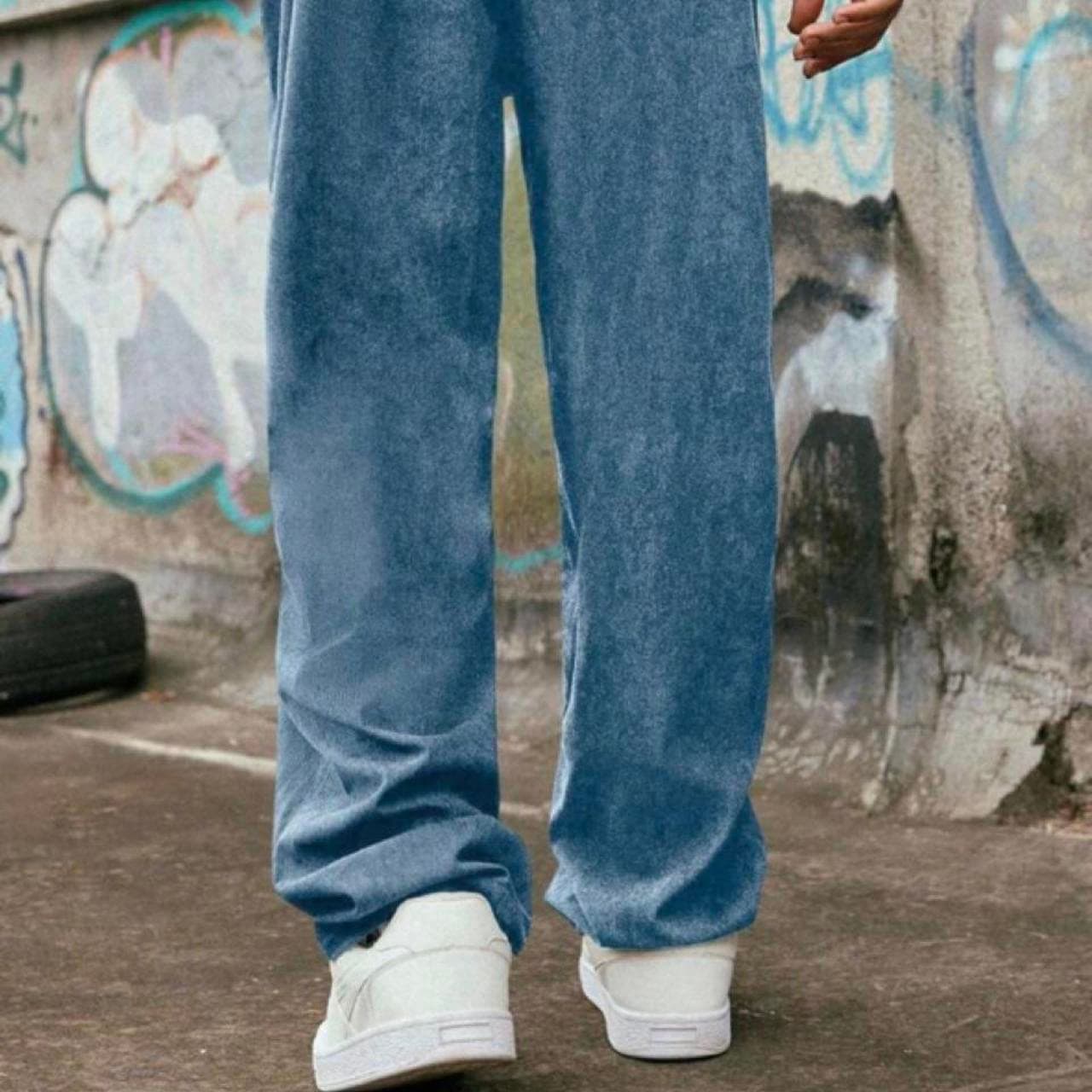 Men's Baggy Corduroy Pants Blue — photo 2 of 3