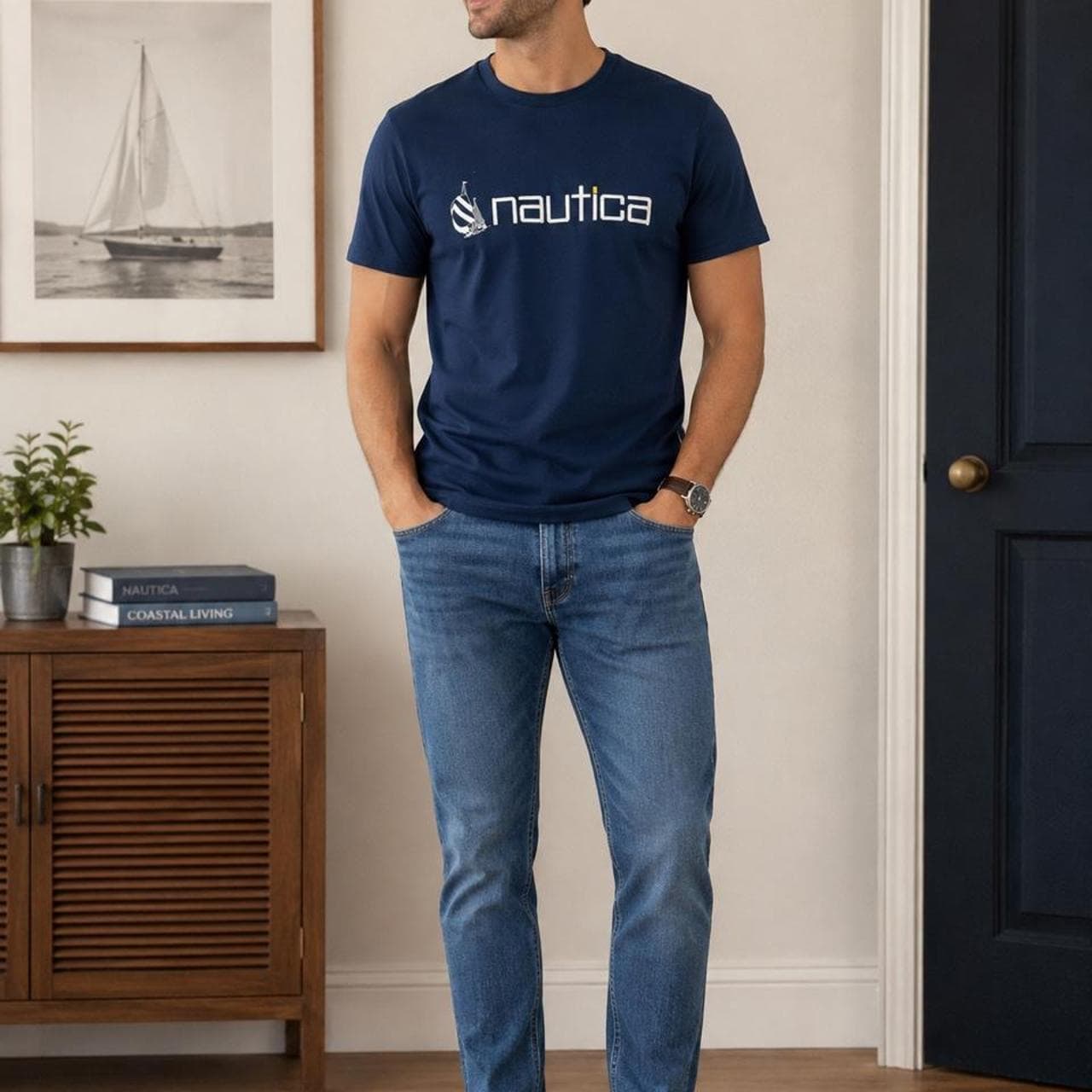 Nautica Men’s Embroidered Logo Crew Neck T-Shirt — photo 2 of 5