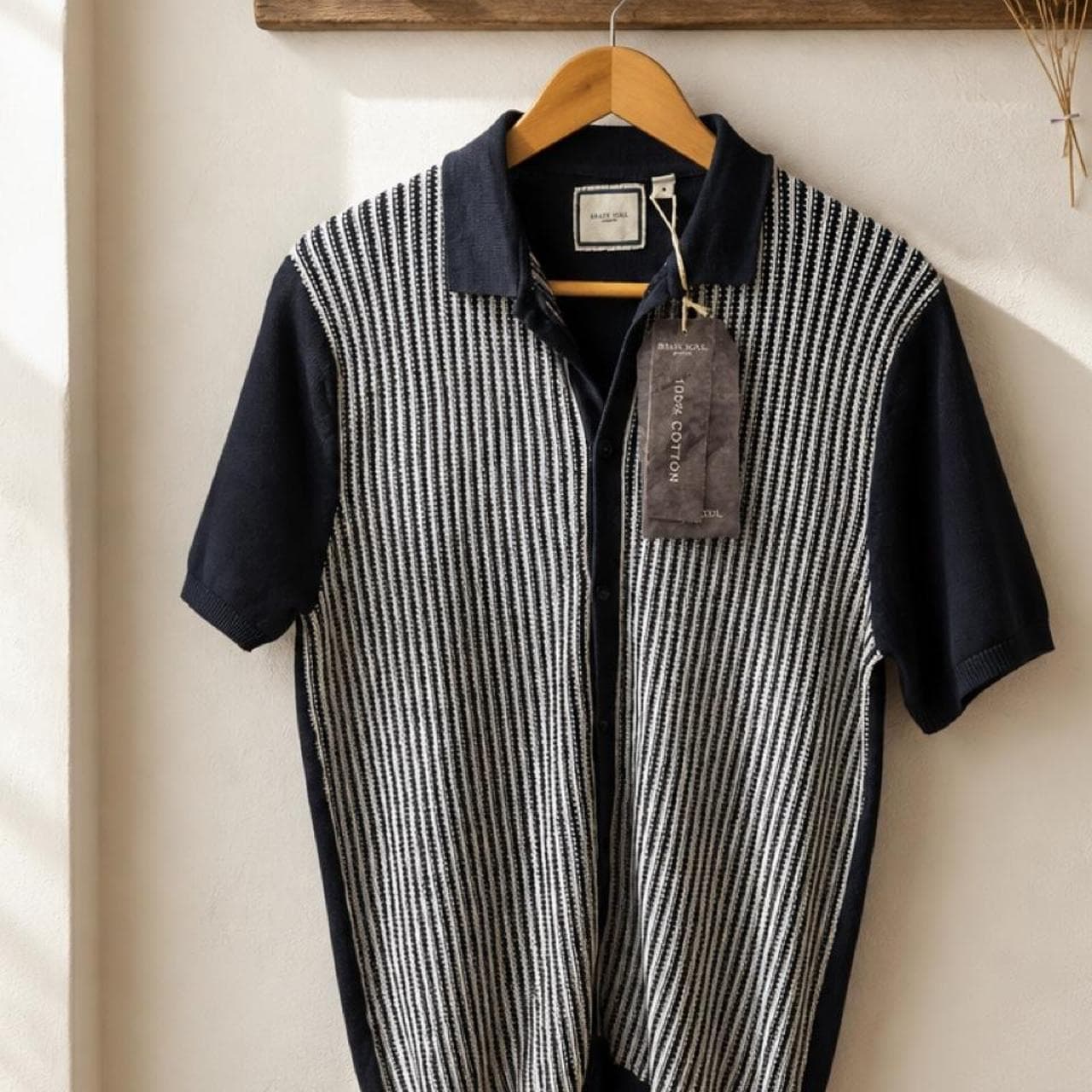 Brave Soul London Men's Knitted Button Front Polo Shirt — photo 3 of 6