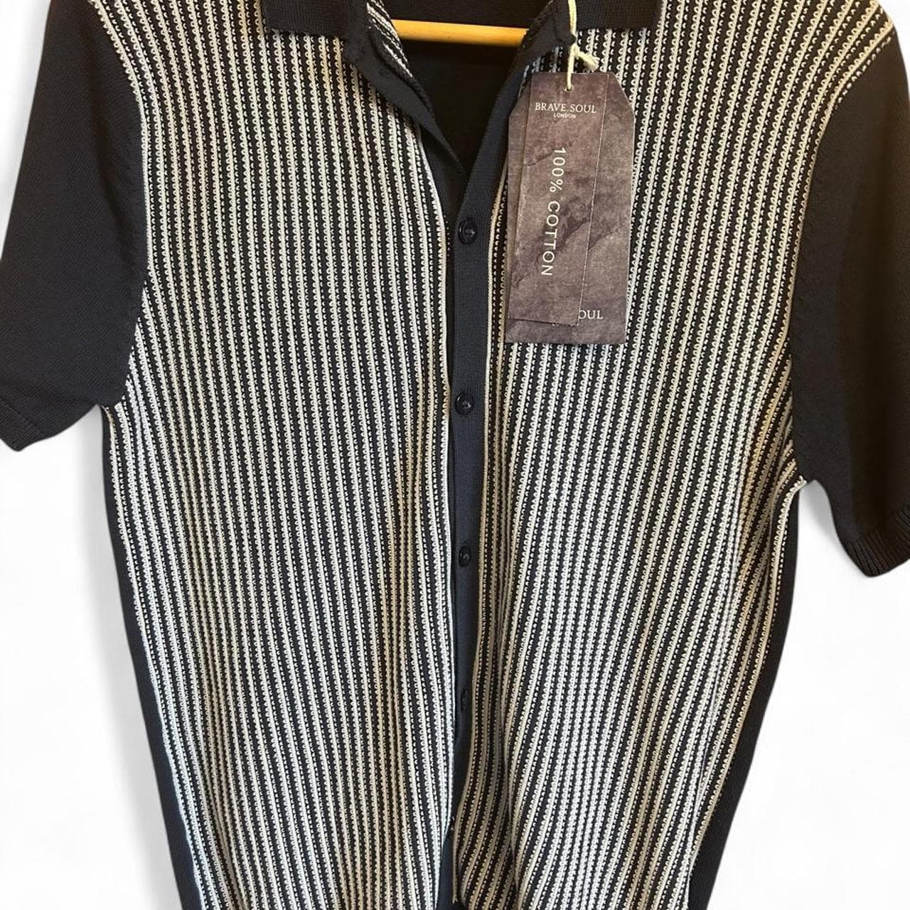 Brave Soul London Men's Knitted Button Front Polo Shirt — photo 4 of 6