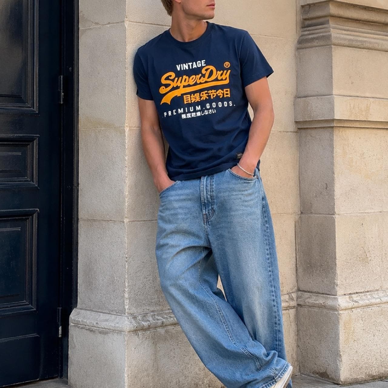 Superdry Vintage Logo T-Shirt Navy — photo 2 of 5