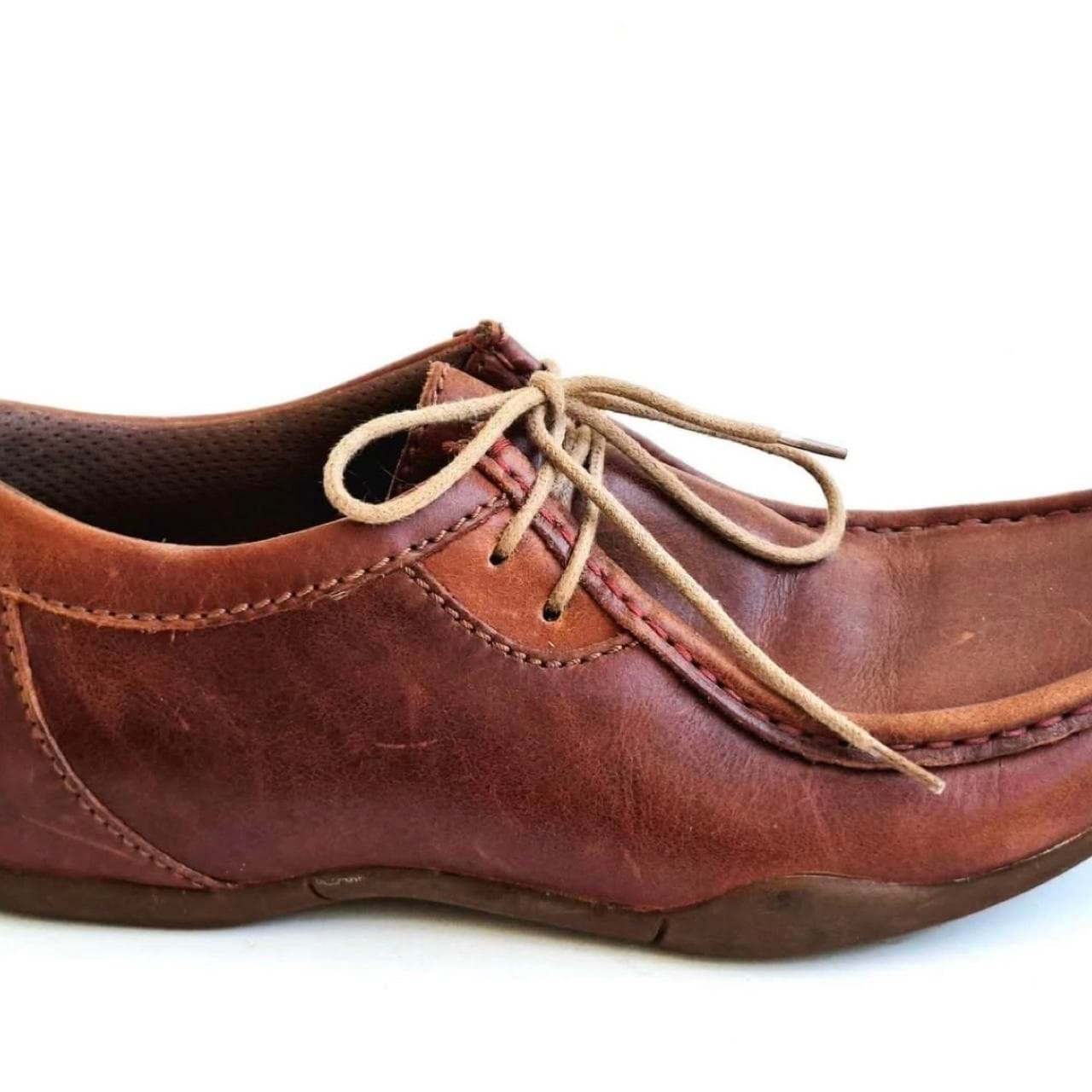 Vintage Karandonis Genuine Leather Moccasin Boat Shoes — photo 4 of 6