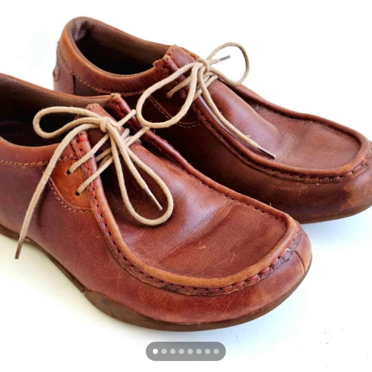 Vintage Karandonis Genuine Leather Moccasin Boat Shoes — photo 5 of 6