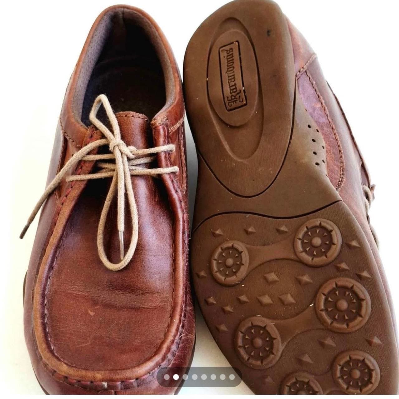 Vintage Karandonis Genuine Leather Moccasin Boat Shoes — photo 6 of 6
