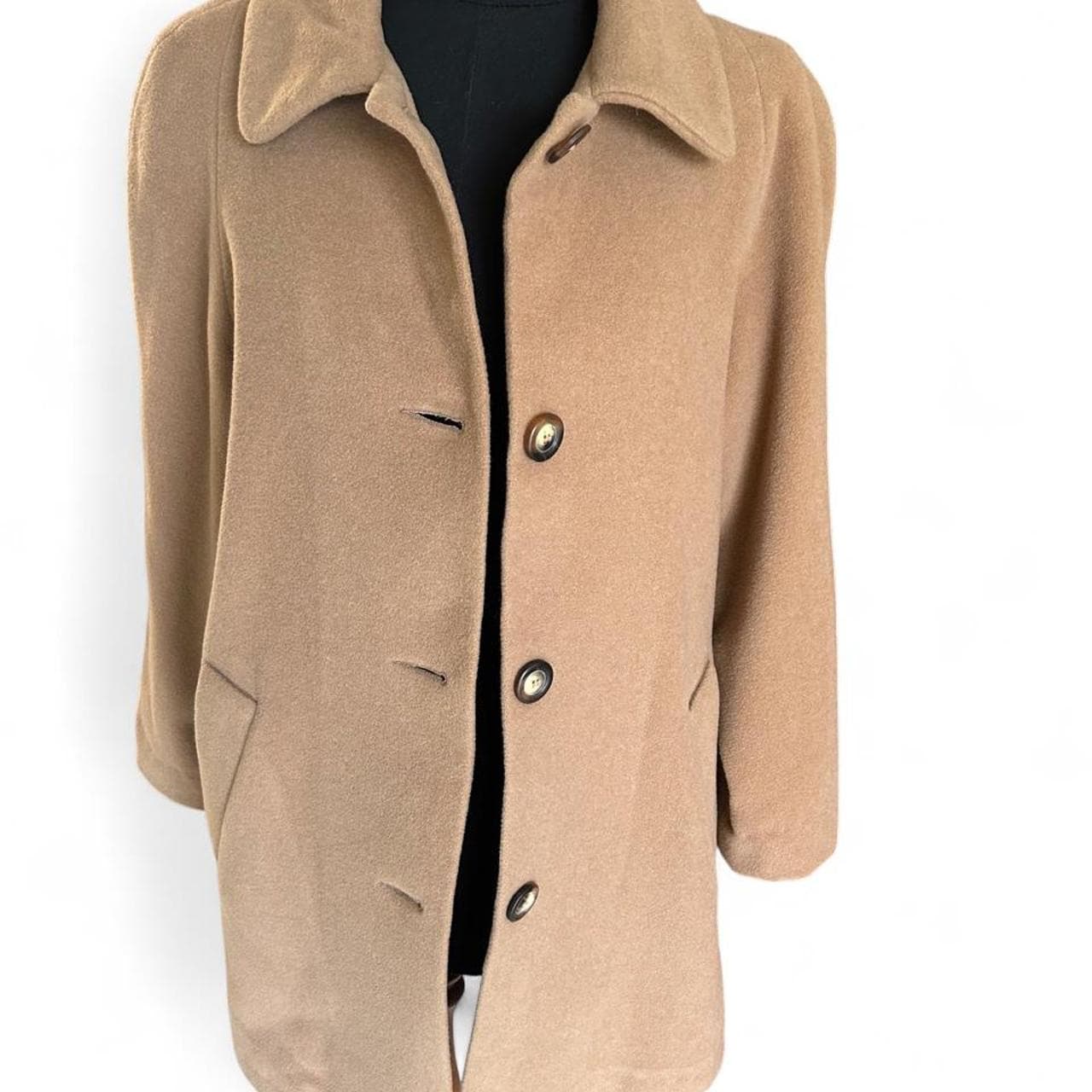 Vintage Wool And Cashmere Blend Tailored Coat — photo 2 of 5