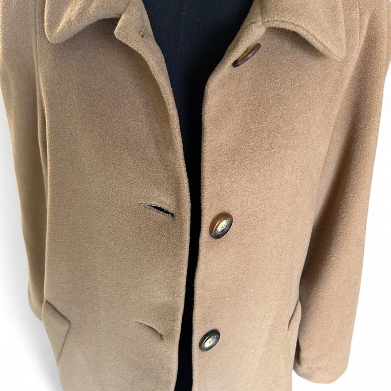 Vintage Wool And Cashmere Blend Tailored Coat — photo 5 of 5