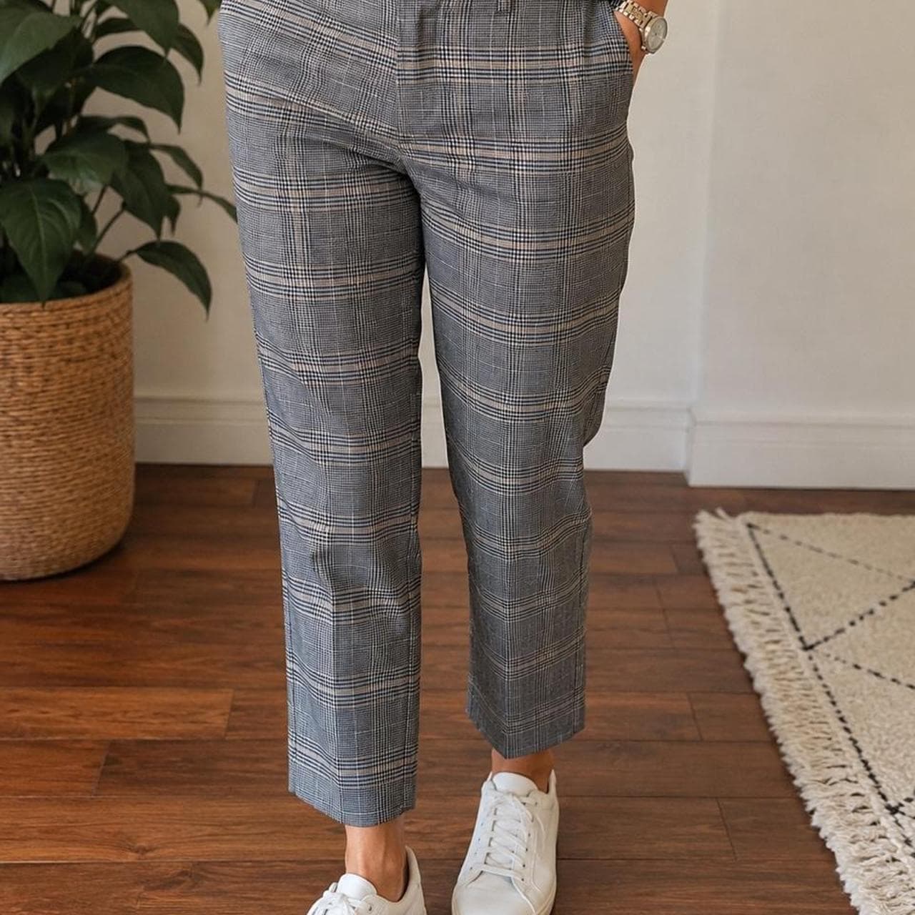 Insight Women's Grey Check Pants — photo 1 of 5