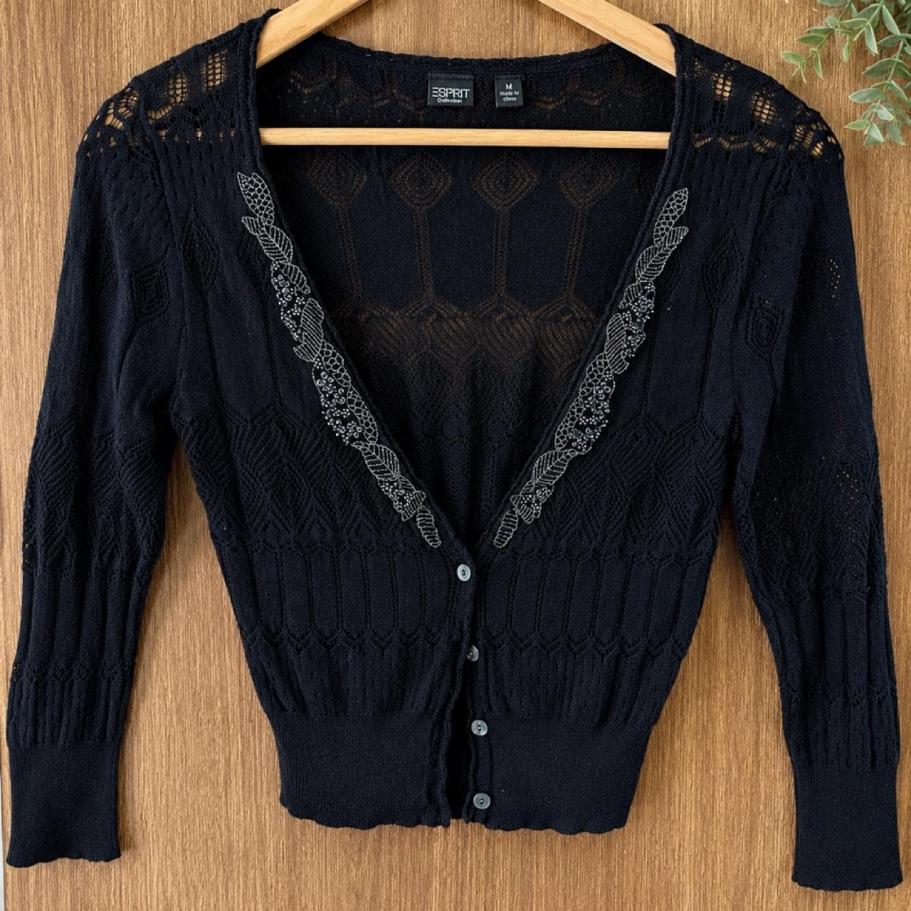 Esprit Collection Blue Knit Cardigan — photo 2 of 3