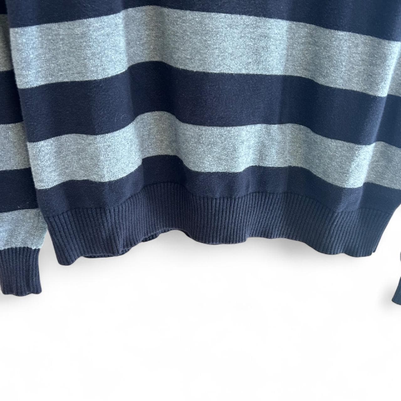 Nautica Men's Blue Quarter Zip Cotton Knit Jumper — photo 3 of 5