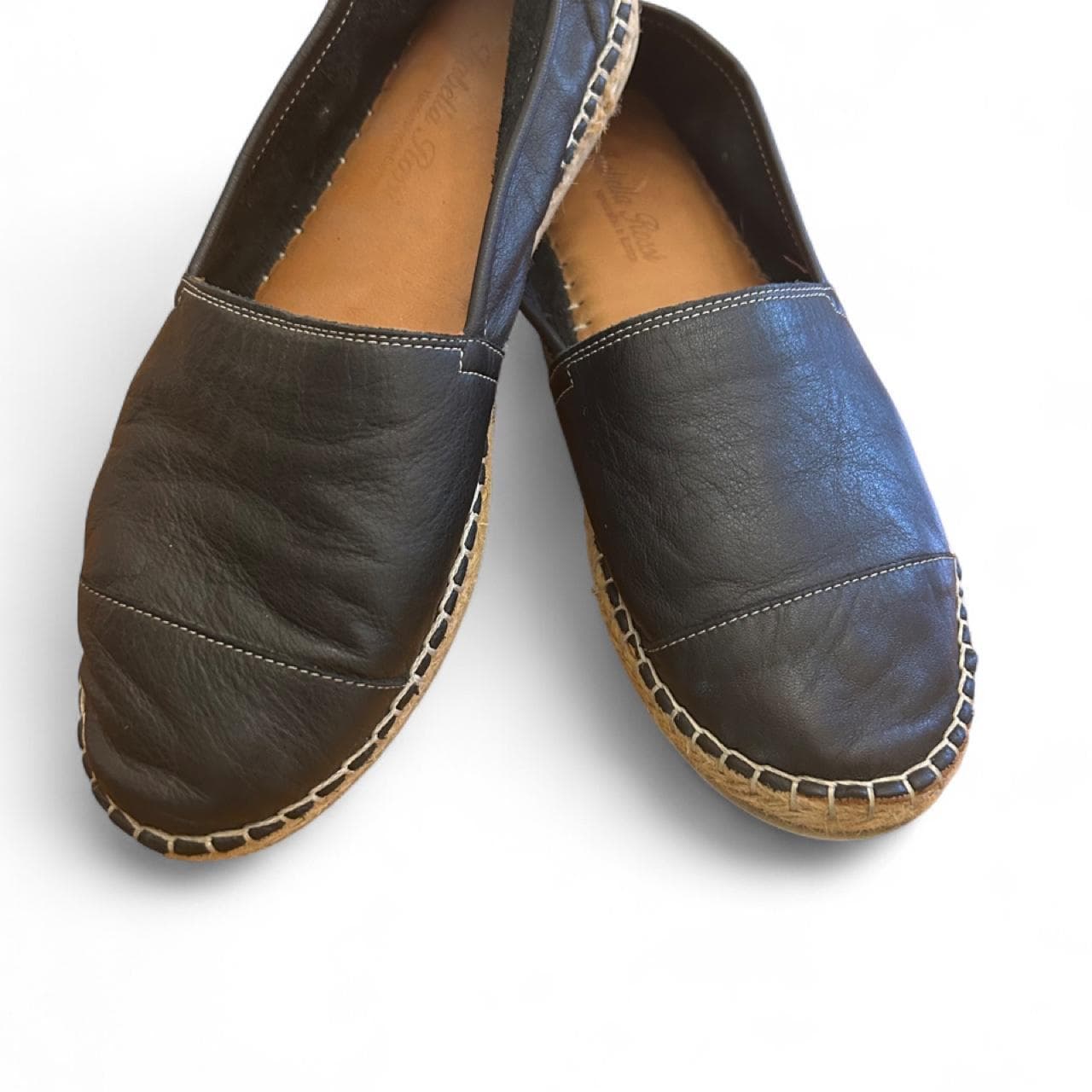 Isabella Rossi Leather Espadrille Flats — photo 4 of 5