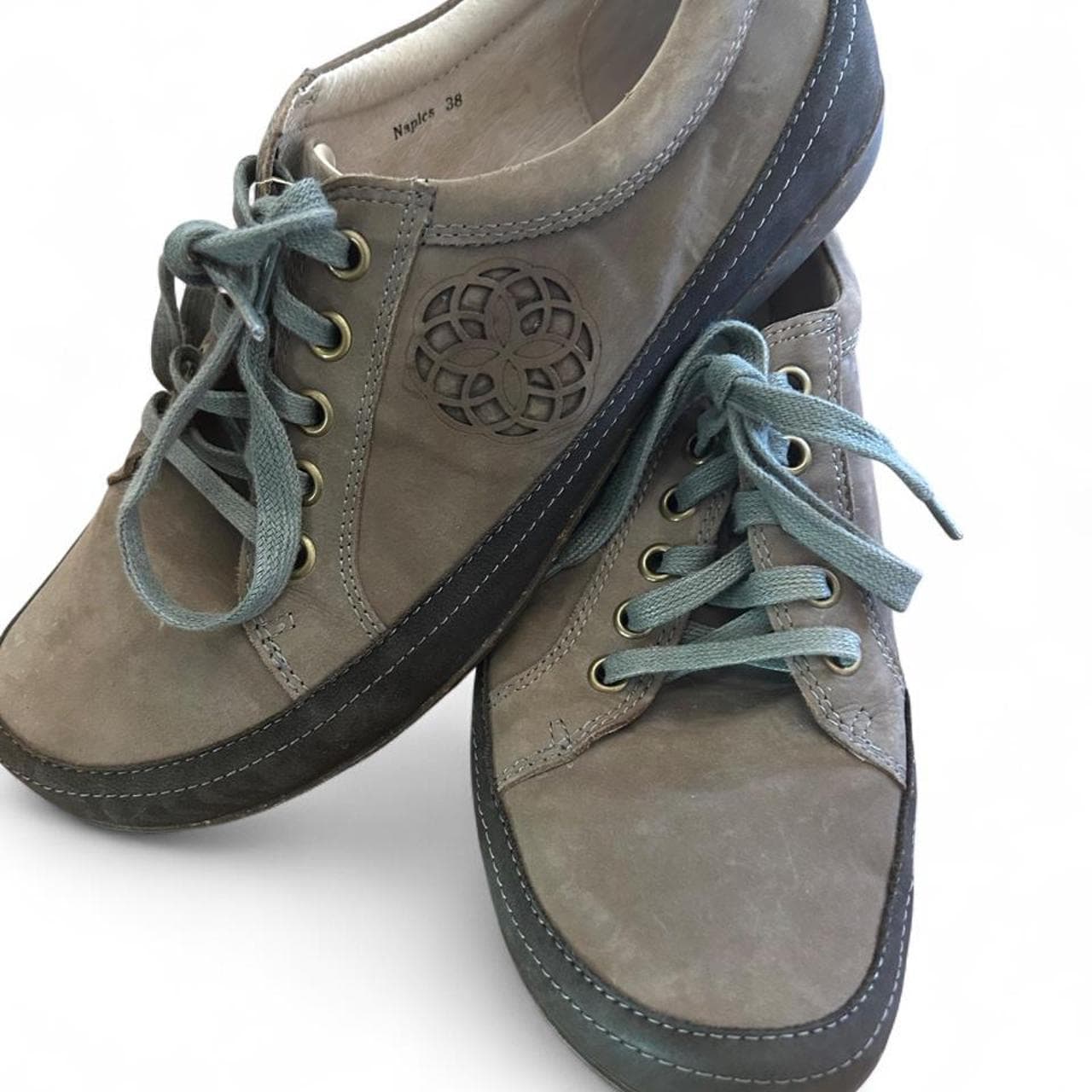 Klouds Comfort Grey Leather Lace-Up Shoes — photo 1 of 5