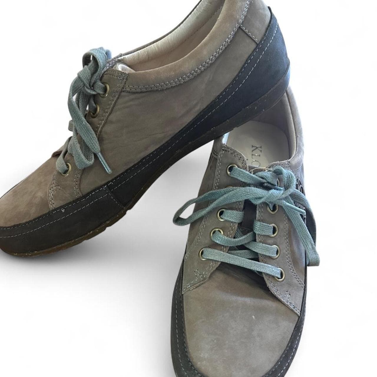 Klouds Comfort Grey Leather Lace-Up Shoes — photo 2 of 5