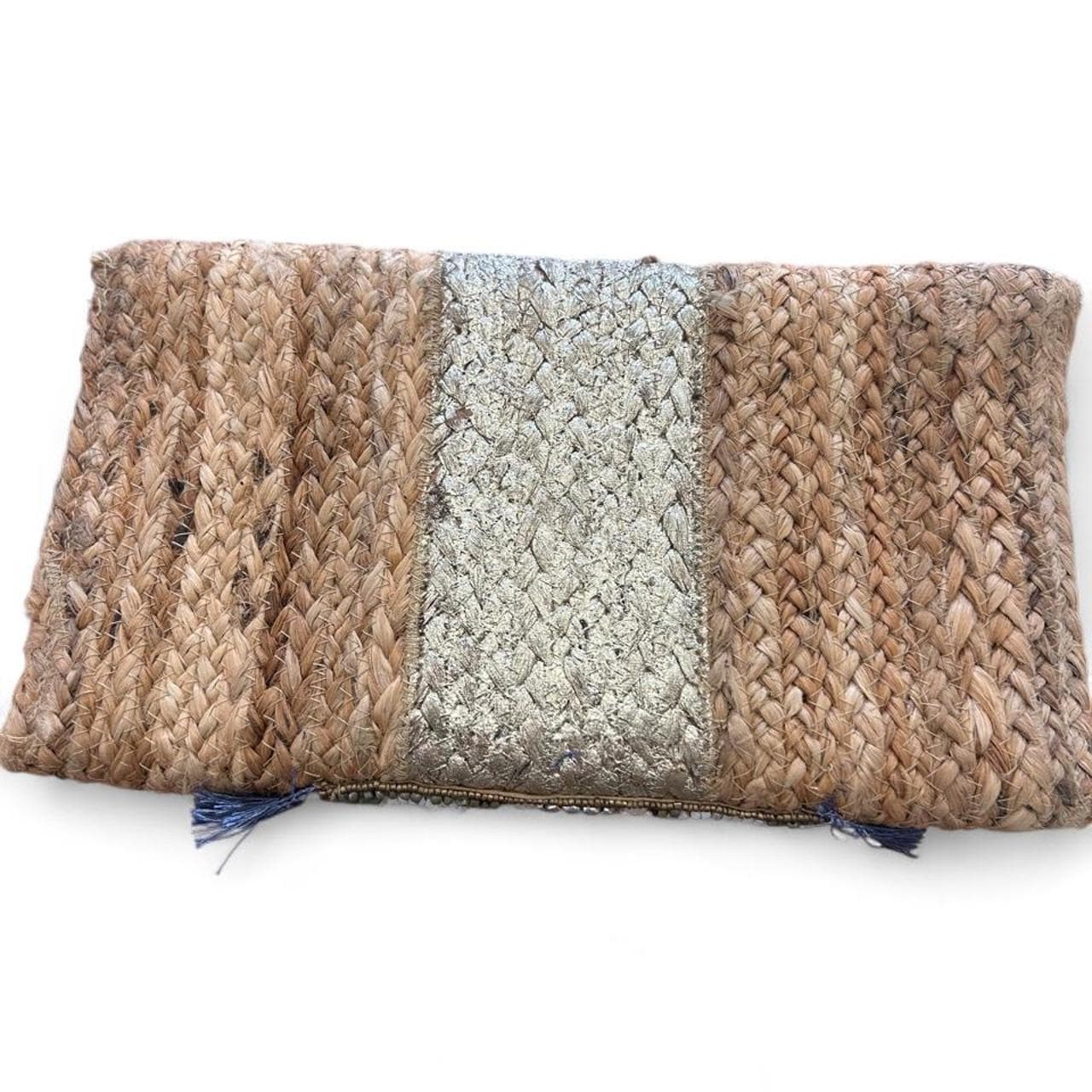 Genesis Women's Boho Woven Rattan Clutch Bag With Beaded Statement Design — photo 4 of 5