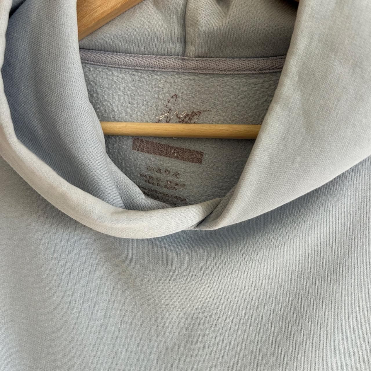 Fuego Oversized Fleece Hoodie In Baby Blue — photo 3 of 5