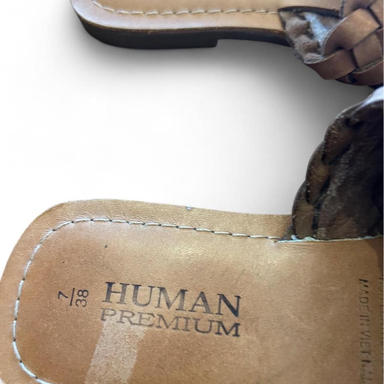 Human Premium Leather Woven Mule Slides — photo 2 of 3